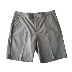 Greg Norman Golf Shorts Size 38 Grey Polyester/Spandex Flat Front